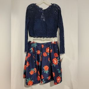 Sequin Hearts 2 Piece Dress, Size 13